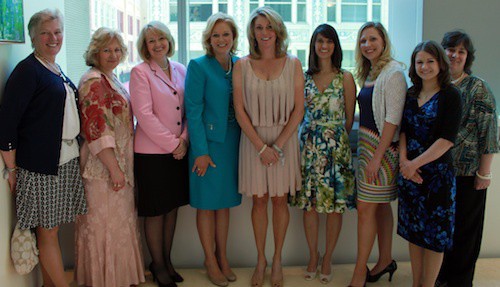 From L-R: Terry Trimeloni, Nurse Manager, RICN; April Behory, Director of Woman & Child Services; Claudia Rager, Vice President, Patient Care Services; Nancy Abrahams, CHF Board Member; Nathalie Lemieux; Susan Mann, President, Conemaugh Health Foundation; Amanda Artim, CHF Board Member, Stacy Roberts, Marketing & Social Media Coordinator; Tiffany Pugh, Nurse Manager, Obstetrics