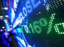 stock market price display abstract